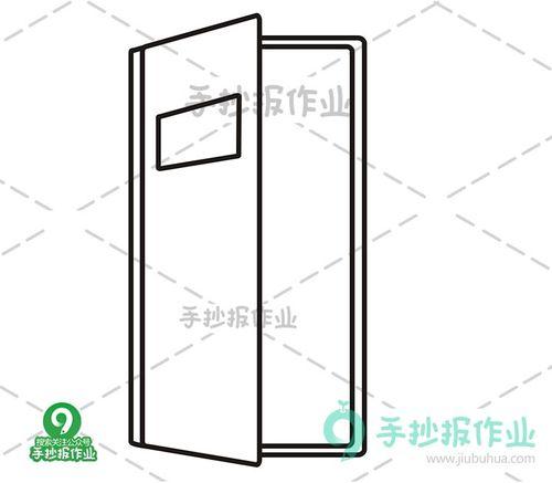 大门简笔画开门