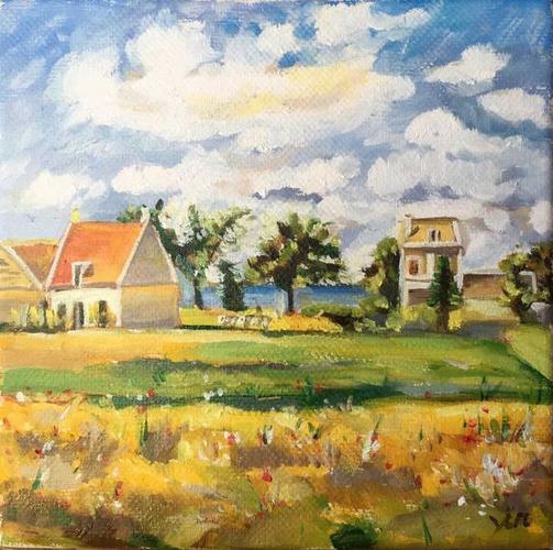 毕沙罗  《红房子》 (油画)