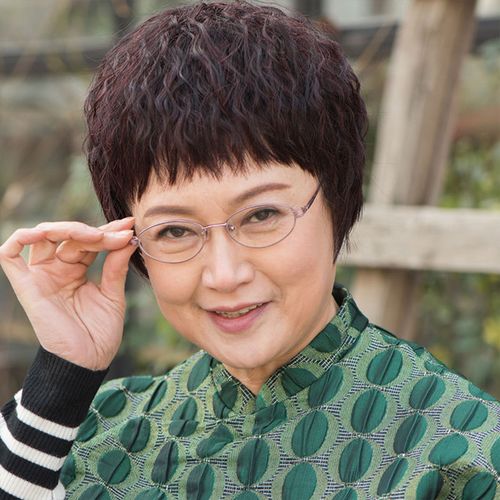 70岁老年女短发发型,70岁女人短发最新发型 【真人发丝】中老年假发女短发妈妈短卷发型中老年发
