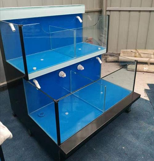 超市单层海鲜缸饭店酒店鱼缸定做多层鱼缸商用恒温常温大型鱼缸