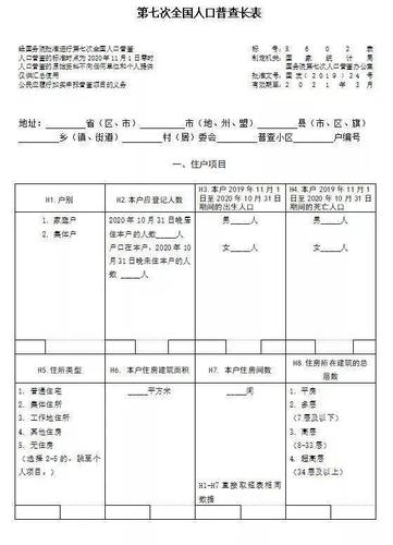 【七人普】第七次全国人口普查"长表"登记今日开始_手机搜狐网