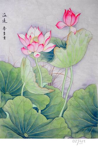 儿童画荷花荷叶绘画溢香的荷花水彩画最新关于夏天的儿童画