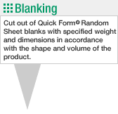 blanking cut out of quick form random sheet blanks with