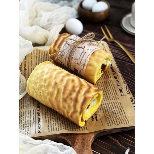 咸香松软又拉丝 |虎皮麻薯肉松蛋糕卷