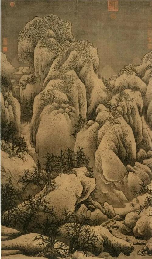 范宽《雪山萧寺图》