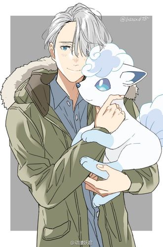 冰上的尤里#维克托秀恩爱!twi:blau678 #维勇