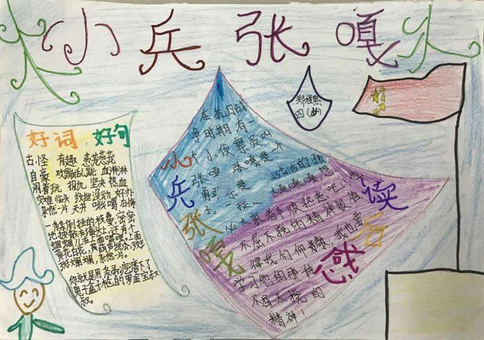 简单漂亮的读书手抄报,小兵张嘎 学生生活手抄报