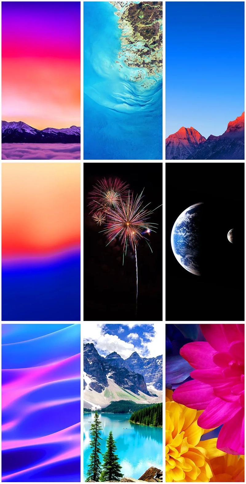 夏普手机aquoss3内置原生壁纸分享