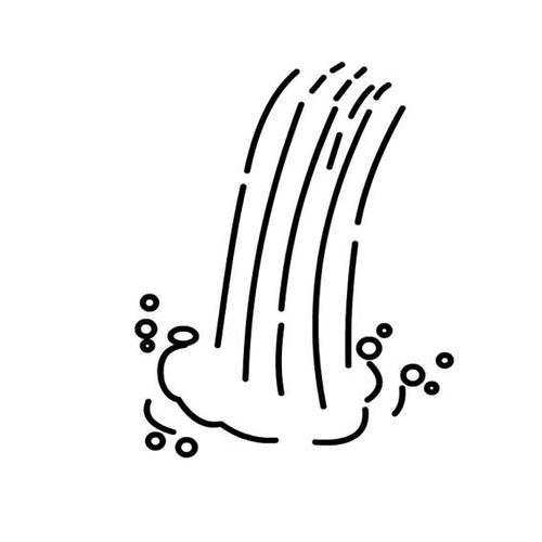 瀑布的简单画法 水的简笔画法