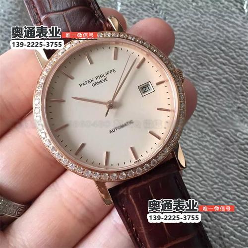 【3a出品】百达翡丽三针日历经典机械背透皮带男表