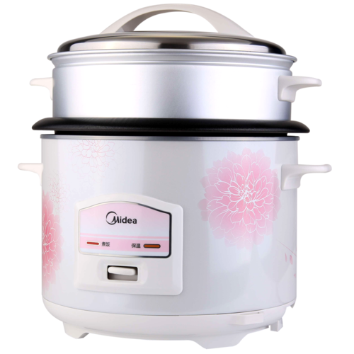 美的电饭煲家用老式电饭锅5l大容量机械式煮饭锅多功能宿舍46人8视频