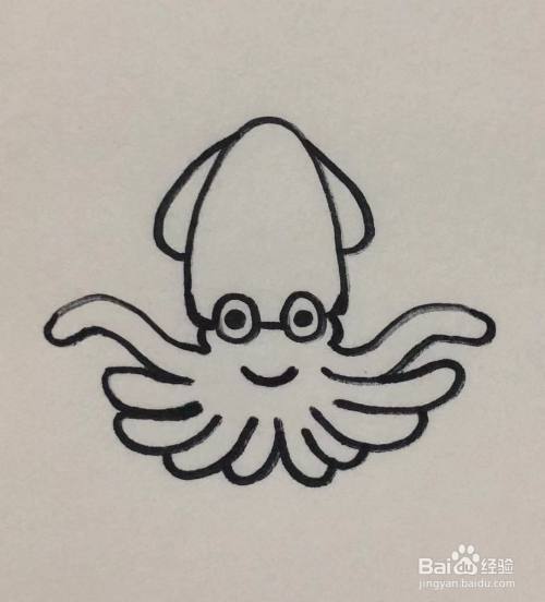 怎么画乌贼简单又好看怎么画乌贼简笔画