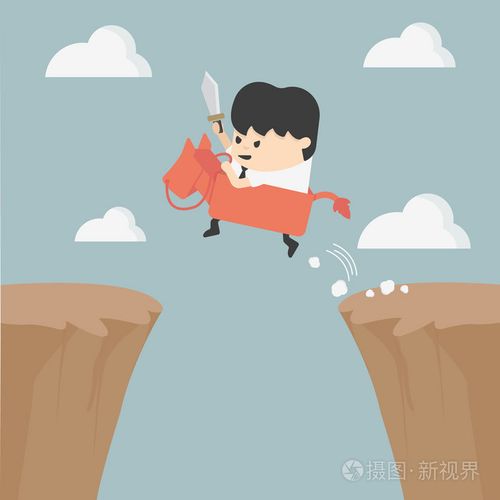 骑过障碍的商人