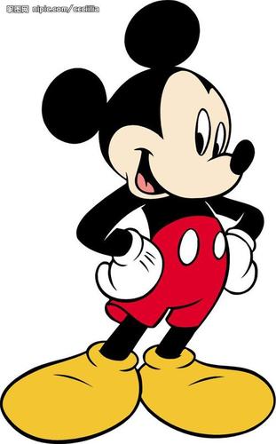 儿童简笔画适合孩子画的平面卡通米奇图片