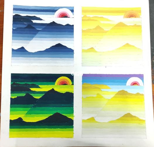 色彩推移明度纯度色相综合推移