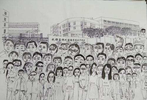又萌又暖!这些小学生画出班级毕业照