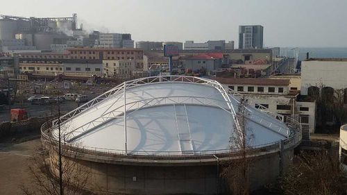 枣阳化工厂膜结构污水池加盖反吊膜除臭罩施工公司