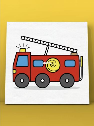 02消防车简笔画_简笔画_上海攻略_文化_绘画