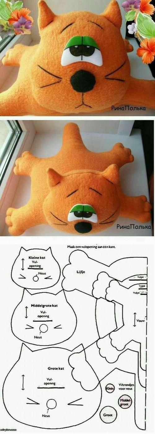 手工diy布偶玩偶教程图纸02分享