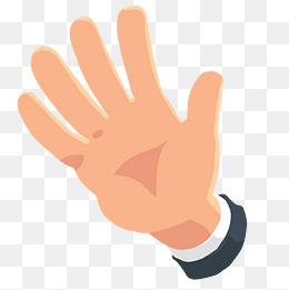 击掌手势装饰插画