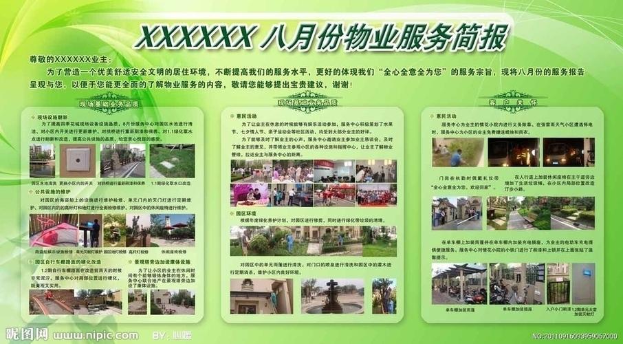 物业服务简报展板图片