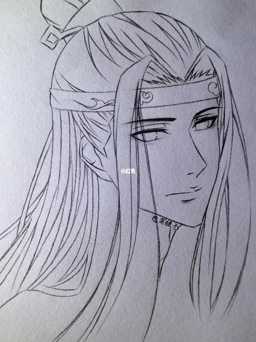 教你画 蓝忘机_临摹_兴趣爱好_绘画