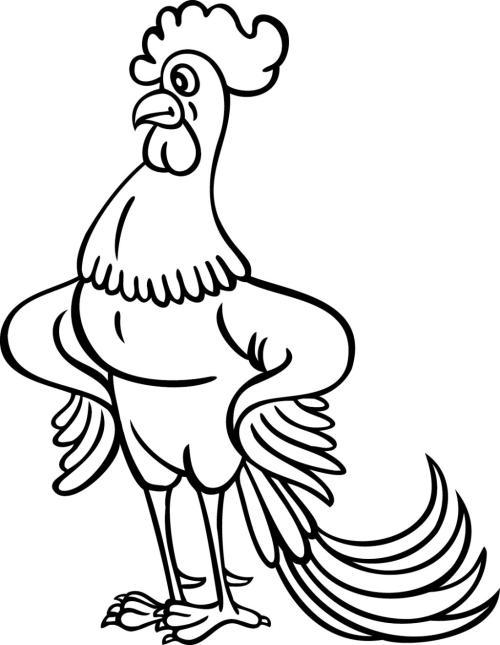 简笔画拟人画的公鸡