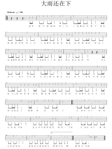 尤克里里指弹谱