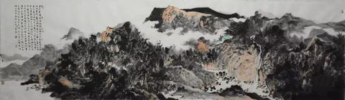 【悦心喜讯】著名青年艺术家侯敬刚来通渭悦心国际书画村创作交流!