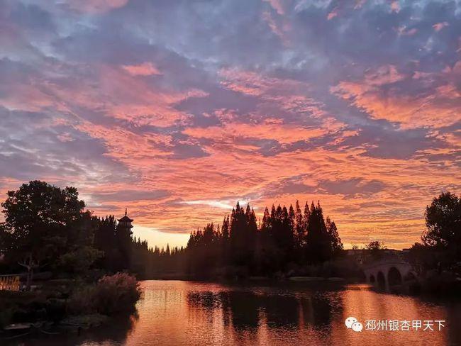 彩虹红霞碧空大美邳州的大美艳阳天