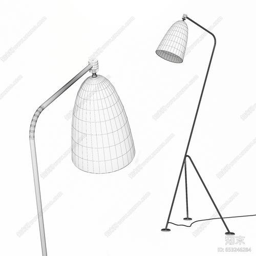 现代落地灯3d模型下载【id:653246284】