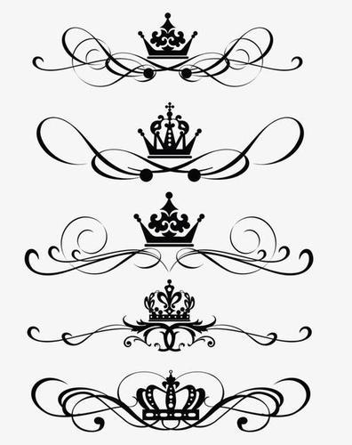 简笔画皇冠花纹 简笔画图片大全-蒲城教育文学网