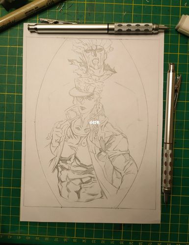 jojo空条承太郎手绘临摹
