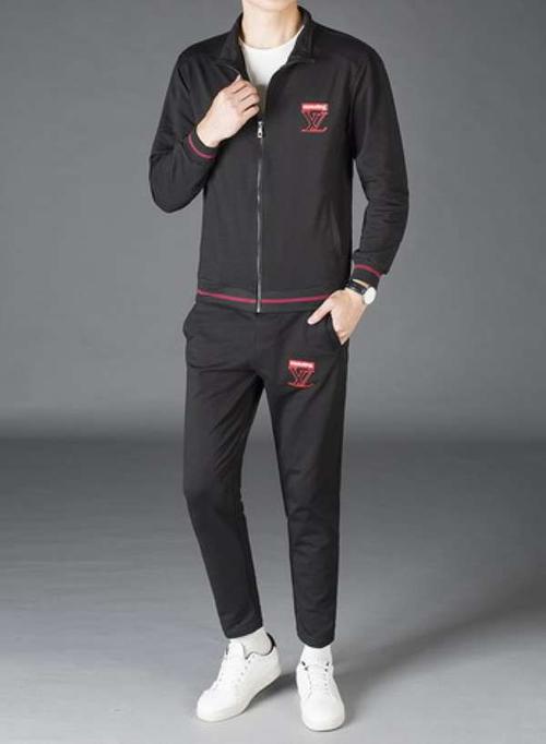 lv套装 2019新款 简约logo男生秋冬运动套装 mg