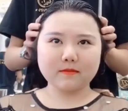大圆脸女孩被男友嫌弃,一气之下换了款发型,就像是换了张脸