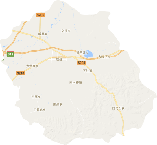 应县高清电子地图,应县高清谷歌电子地图