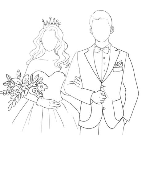 procreate|婚礼简笔画_简笔画_婚礼_请柬_婚纱照_结婚