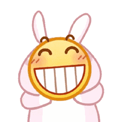 小粉色兔子抱拳微信qq熊猫头龇牙笑脸