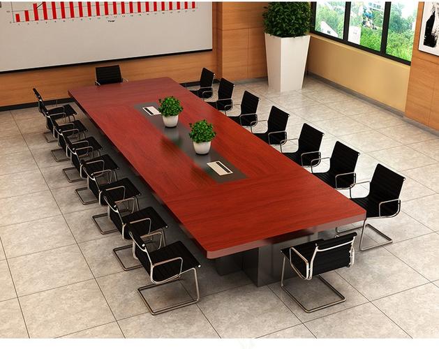 见贤会议桌长桌简约现代会议室办公桌办公家具洽谈桌大型会议桌椅组合