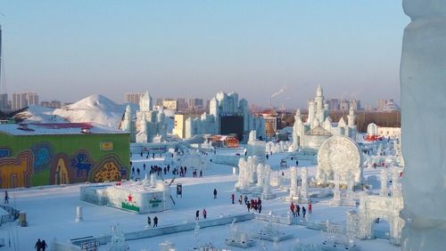 【携程攻略】哈尔滨哈尔滨冰雪大世界适合家庭亲子旅游吗,哈尔滨冰雪