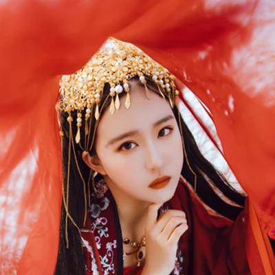 花嫁衣裳女生头像,唯美古风真人头像