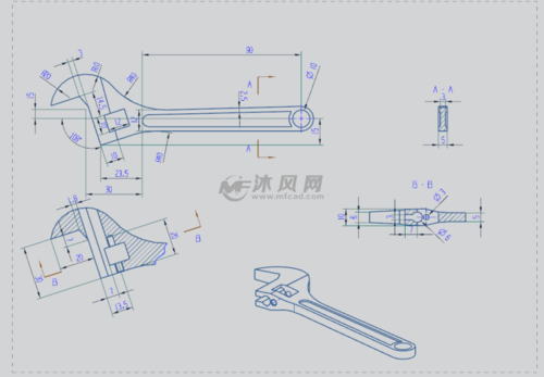 扳手零件图