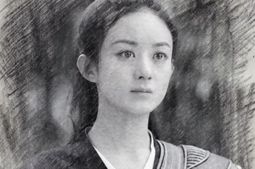 5位当红女星素描照唐嫣最标准最后一位让人惊艳