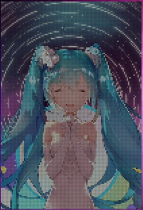 初音像素画(我的世界)