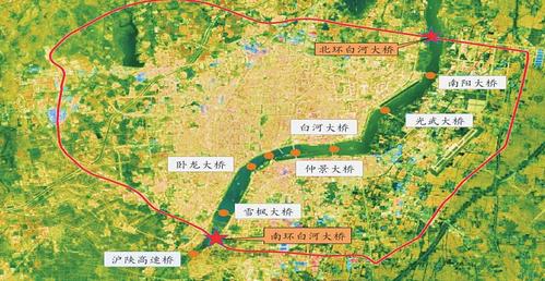 南阳市中心城区北环路白河大桥两种设计方案图出来了