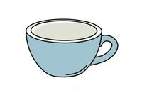                      咖啡杯简笔