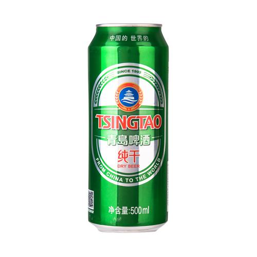 青岛啤酒纯干10度500ml/罐精选金牌口感品尝