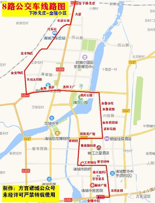 图示最全诸城公交线路【果断转发收藏】