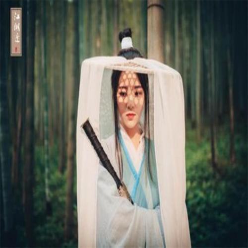 斗笠帽古风女薄纱遮脸古代头纱汉服古装面纱女侠客