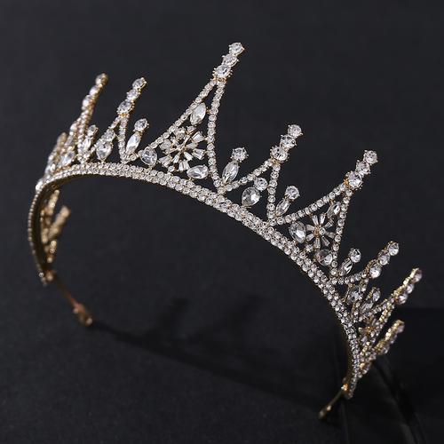 新款新娘皇冠头饰 闪亮镶水钻欧式王冠甜美公主生日婚庆发饰头箍